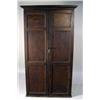 Image 1 : A BROWN STAINED PINE WALL CUPBOARD