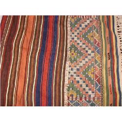 A KILIM WITH STRIPED DECORATION