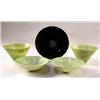 Image 1 : A GROUP OF EIGHT GREEN SOAPSTONE SERVING BOWLS