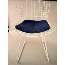 A BERTOIA WHITE WIRE CHAIR