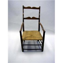 A FRENCH PROVINCIAL WALNUT EASY CHAIR