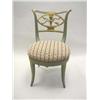 Image 1 : A NEOCLASSICAL GREEN-PAINTED AND PARCEL-GILT SIDE CHAIR