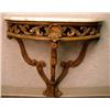 Image 1 : A PAIR OF ROCOCO STYLE WHITE MARBLE TOP CONSOLE TABLES