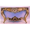Image 1 : A LOUIS XV STYLE GILTWOOD MARBLE TOP PIER TABLE