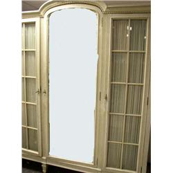 A LOUIS XVI STYLE WHITE-PAINTED ARMOIRE