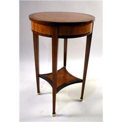 A LOUIS XVI STYLE ORMOLU-MOUNTED PARQUETRY CIRCULAR GUERIDON