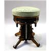 Image 1 : A VICTORIAN MOTHER-OF-PEARL-INLAID EBONIZED WALNUT ADJUSTABLE PIANO STOOL