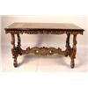 Image 1 : A BAROQUE STYLE BONE-INLAID WALNUT CENTER TABLE