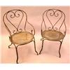 Image 1 : A SET OF FOUR STEEL "ICE CREAM PARLOR" ARMCHAIRS