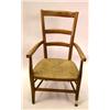 Image 1 : A FRENCH PROVINCIAL STYLE CHERRYWOOD LADDERBACK RUSH SEAT FAUTEUIL