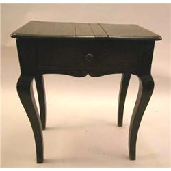 A LOUIS XV PROVINCIAL OAK SIDE TABLE WITH DRAWER