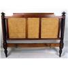 Image 1 : A COLONIAL STYLE CARVED HARDWOOD CANED BEDSTEAD