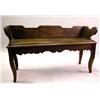 Image 1 : A FRENCH PROVINCIAL STYLE OAK HALL BENCH