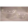 Image 1 : TWO SIMILAR COLORLESS GLASS PINCHED BOWLS