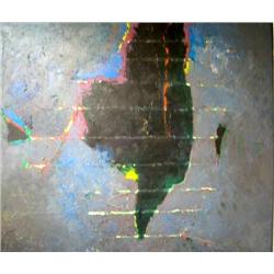 AN OIL ON CANVAS TITLED "ABYSS"