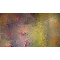 AN OIL ON CANVAS TITLED "VEIL #1"