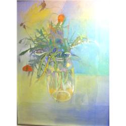 A PASTEL TITLED "WILD FLOWER"