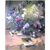 Image 1 : AN OIL ON CANVAS TITLED "STILL LIFE FLORAL"