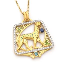 18K Solid Yellow Gold Pendant