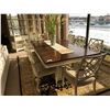 Image 1 : STANLEY DOUBLE PEDESTAL DINING ROOM SET WITH ASH AND MAHOGANY FINISH, COMES WITH 6 SIDE CHAIRS, 2