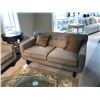 Image 2 : LIVING ROOM SET INCLUDING KUKA CONTEMPORARY SOFA AND LOVE SEAT, AND ROUND END TABLE,