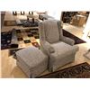 Image 1 : PAISLEY PATTERN SWIVEL ROCKER ARM CHAIR WITH ROCKER OTTOMAN, MADE BY BEST IN USA