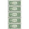Image 2 : Lot of (5) Consecutive 1957A $1 Silver Certificate Notes