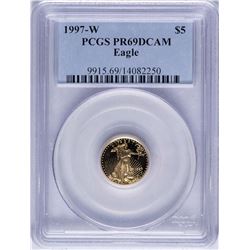 1997-W $5 American Gold Eagle Proof Coin PCGS PR69DCAM