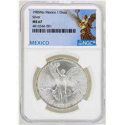 1985Mo Mexico Libertad Onza Silver Coins NGC MS67