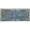 Image 2 : 1864 $10 Confederate States of America Note