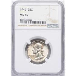 1946 Washington Quarter Coin NGC MS65