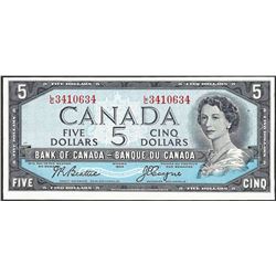 1954 $5 Bank of Canada Note
