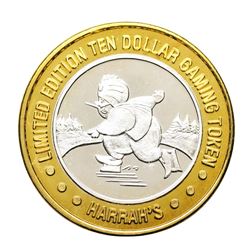 .999 Silver Harrahs Casino Reno Nevada $10 Casino Limited Edition Gaming Token