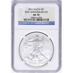 2011 $1 American Silver Eagle Coin NGC MS70
