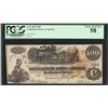 Image 1 : 1862 $100 Confederate States of America Note T-39 PCGS Choice About New 58
