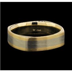 14KT Two Tone Gold Mens wedding Band