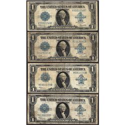 Lot of (4) 1923 $1 Silver Certificate Notes