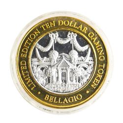 .999 Silver Bellagio Las Vegas, NV $10 Casino Limited Edition Gaming Token