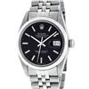 Image 1 : Rolex Men's Stainless Steel Black Index 36mm Datejust Wristwatch