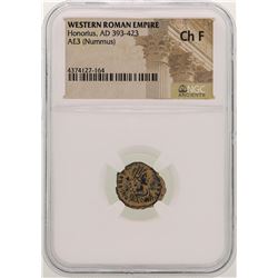 Honorius 393-423 AD Ancient Western Roman Empire Coin NGC Ch F