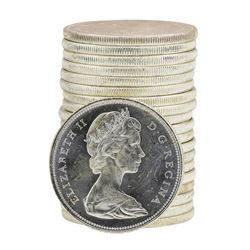 Roll of (20) 1966 Brilliant Uncirculated Canadian Dollars