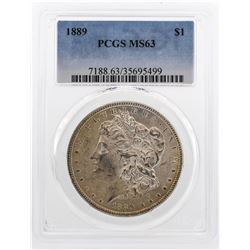 1889 $1 Morgan Silver Dollar Coin PCGS MS63