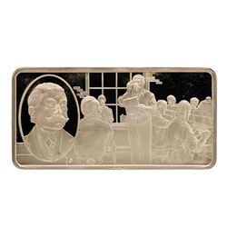 500 Grain Sterling Silver Franklin Mint 100 Greatest Americans Ingot