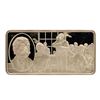 Image 1 : 500 Grain Sterling Silver Franklin Mint 100 Greatest Americans Ingot