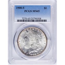 1900-S $1 Morgan Silver Dollar Coin PCGS MS65