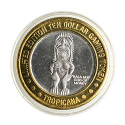 .999 Silver Tropicana Las Vegas, Nevada $10 Casino Limited Edition Gaming Token