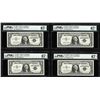 Image 1 : Lot of (4) 1957A $1 Silver Certificate STAR Notes PMG Superb Gem Uncirculated 67