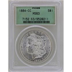 1884-CC $1 Morgan Silver Dollar Coin PCGS MS63