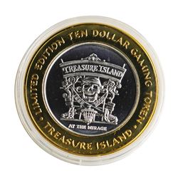 .999 Silver Treasure Island Las Vegas, Nevada $10 Casino Limited Edition Gaming