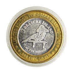 .999 Silver Treasure Island Las Vegas, Nevada $10 Casino Limited Edition Gaming